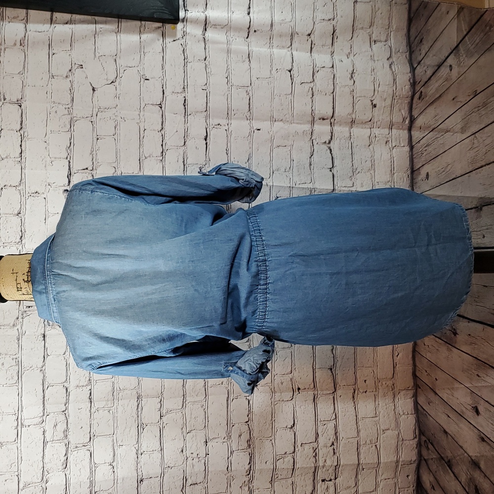 Gloria Vanderbilt Blue Denim-Like Dress Size M - Picture 7 of 11